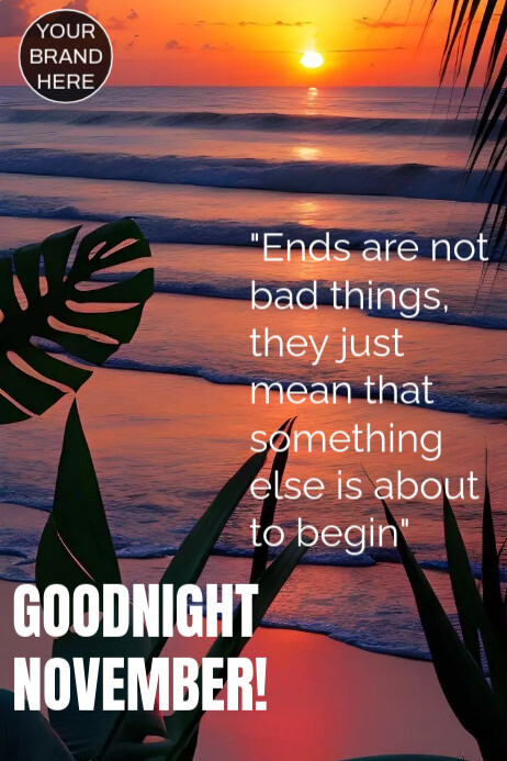 Red Goodbye November Poster Template | PosterMyWall