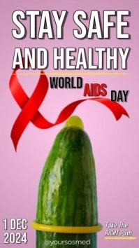 Red Gradien World Aids Day Reel Instagram template