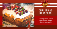 Red Gradient Christmas Desserts Facebook Shared Image template