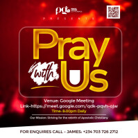 Red Gradient Church Flyer  Instagram Post template