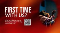 Red Church Welcome Digital Display Template