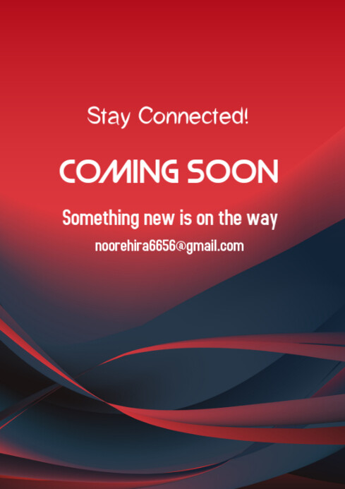 Red Gradient Coming Soon Announcement A4 Template | PosterMyWall