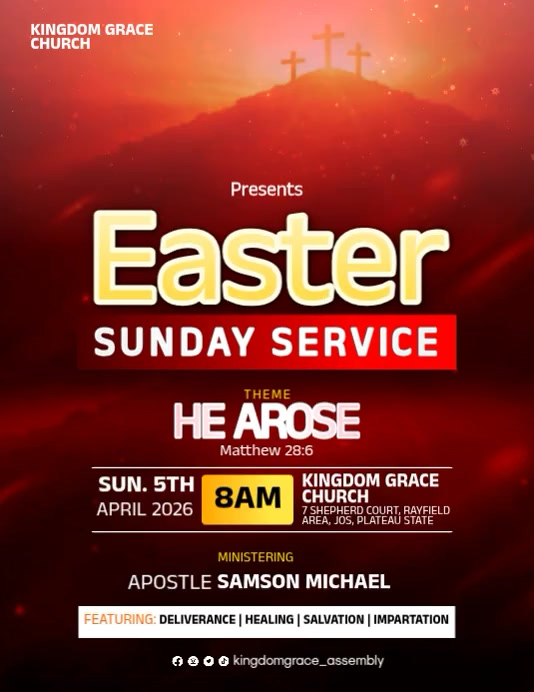 Easter Sunday Service Flyers Template | PosterMyWall