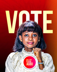 Red Gradient Election Flyer  Instagram Portrait template