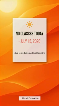 Red Gradient Extreme Heat Warning Announcement Instagram Story Video template