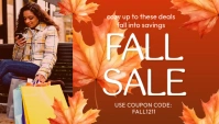 Red Gradient Fall Sale Coupon Code Blog Header template