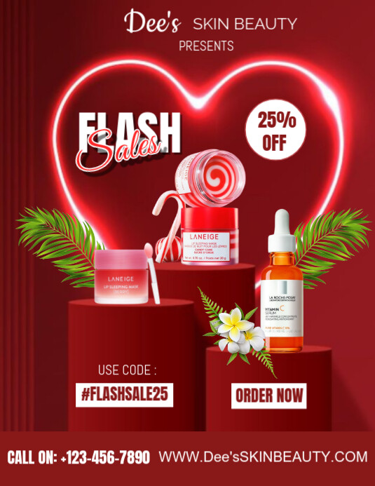 Copy of Red Gradient Flash Sales Flyer (us Letter) | PosterMyWall