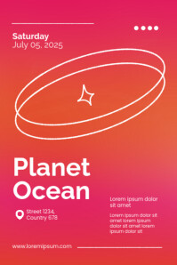 Red Gradient Gr Poster template