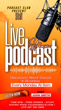 Red Gradient Karaoke Podcast Flyer Instagram Story template