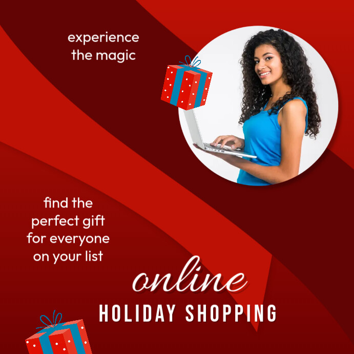 Red Gradient Online Holiday Shopping Instagram Post Red Gradient Online Holiday Shopping Instagram Post