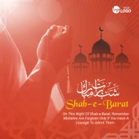 Red Gradient Shab-e-barat Instagram Post template