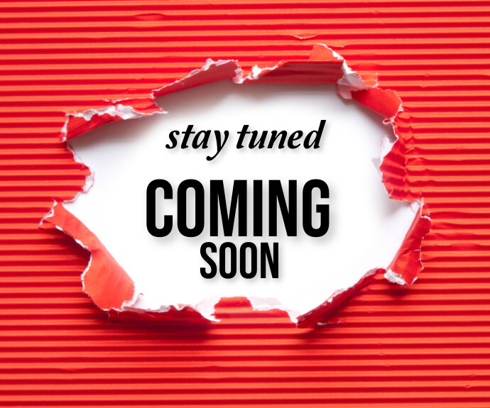 Red Gradient Stay Tuned Coming Soon Celebrati Template | PosterMyWall