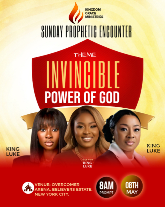 Red Gradient Sunday Prophetic Encounter Instagram Portrait Template ...