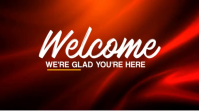 Red Gradient Welcome Message Digital Display Video template