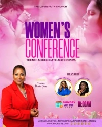 Red Gradient Women's Conference Animated  Instagram Portrait template