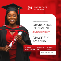 Red Graduation Ceremony Instagram Post template