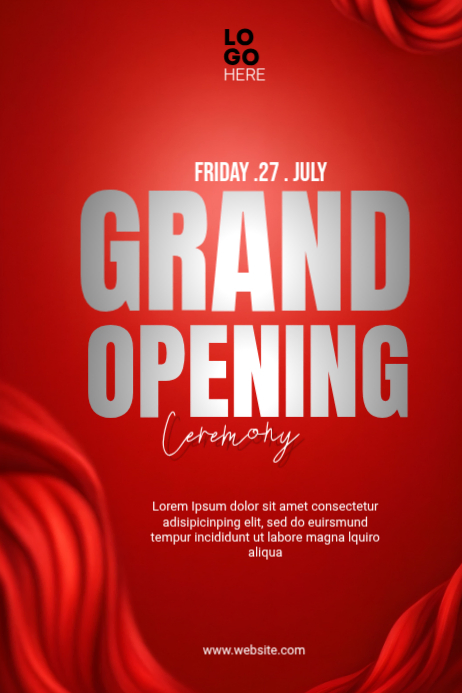 Grand Opening Ceremony Posters Template | PosterMyWall