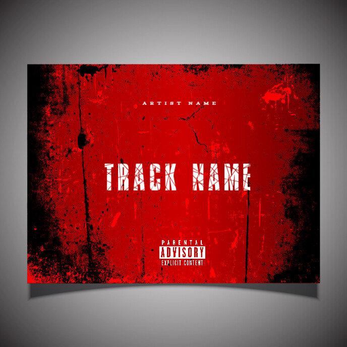 Red Grunge Best Cover Album Music Art Trap Mixtape Rap  Album Cover Okładka albumu template