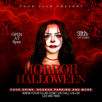 Red Halloween Horror Event Pos Instagram Template