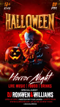 Rood Halloween Horror Night Instagram Story Template
