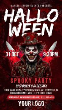 สีดำ Halloween Party Instagram Story Template