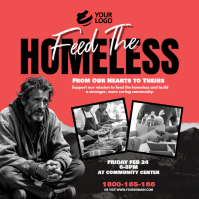 Rojo Homeless Support Event Instagram Plasing Template
