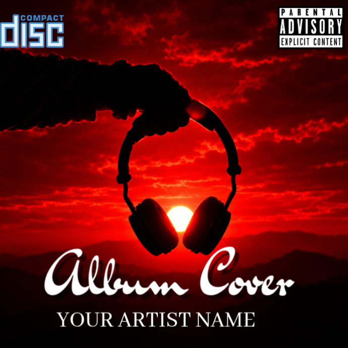 Red Grunge Music Album Cover Album Cover Template | PosterMyWall