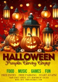 Red Halloween A1 template