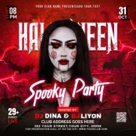 Halloween Spooky Party templates Instagram-Beitrag