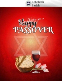 Red Happy Passover Flyer Design Flyer (us Letter) template