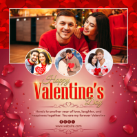 Red Happy Valentine's Day Instagram Post template