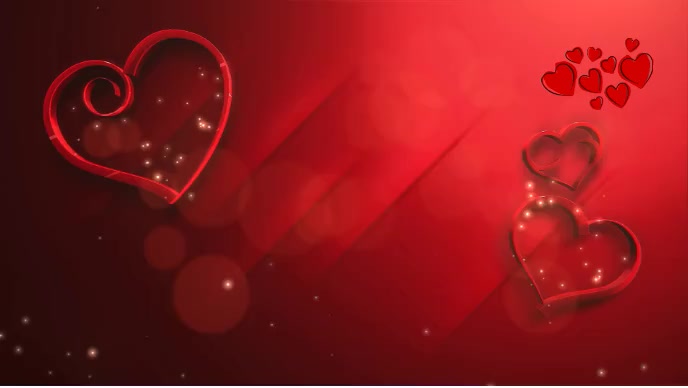 Red heart love background video YouTube Thumbnail template