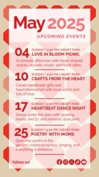 UPCOMING EVENTS FOR MAY Template | PosterMyWall