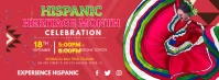 Red Hispanic Heritage Month Banner Facebook Cover Photo template