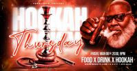 Red Hookah Night Event Facebook Shared Image template