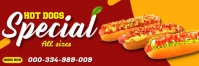 Red Hot Dogs Banner 2' × 6' template
