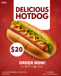 Rood Hotdog Promotion Instagram Portrait Template