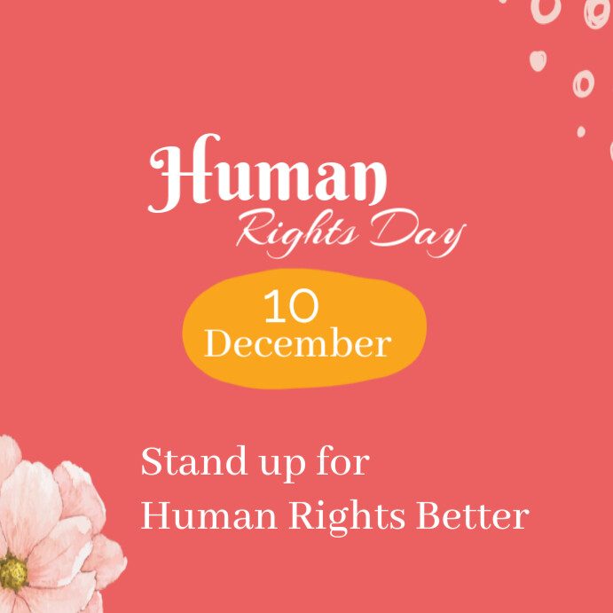 Red Human Rights Day Instagram Post Template | PosterMyWall