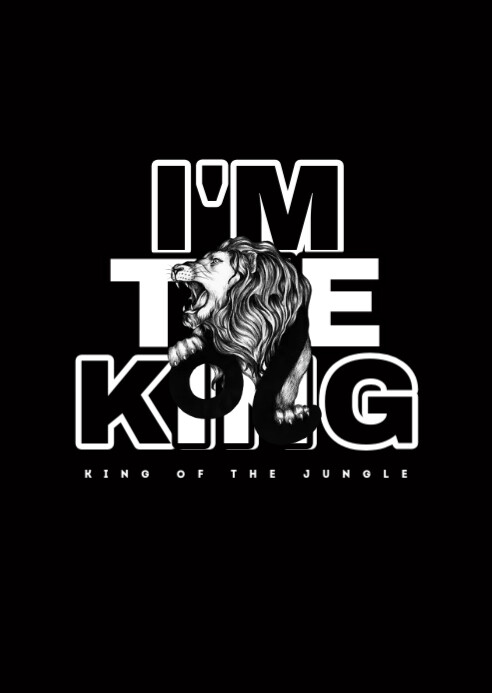 RED Illustrated Im The King T-shirt Template | PosterMyWall