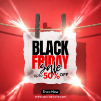 Red Illustrative Black Friday Sale Instagram Post Iphosti le-Instagram template