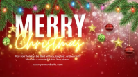 Red Illustrative Christmas Greeting Digital Display (16:9) template