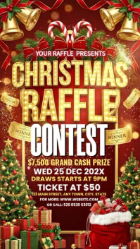Red Illustrative Christmas Raffle Contest Instagram Story Indaba yaku-Instagram template
