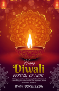 Rot Diwali Celebration Halv side bred Template