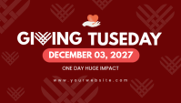 Red Illustrative Giving Tuesday Blog Header Nagłowek bloga template