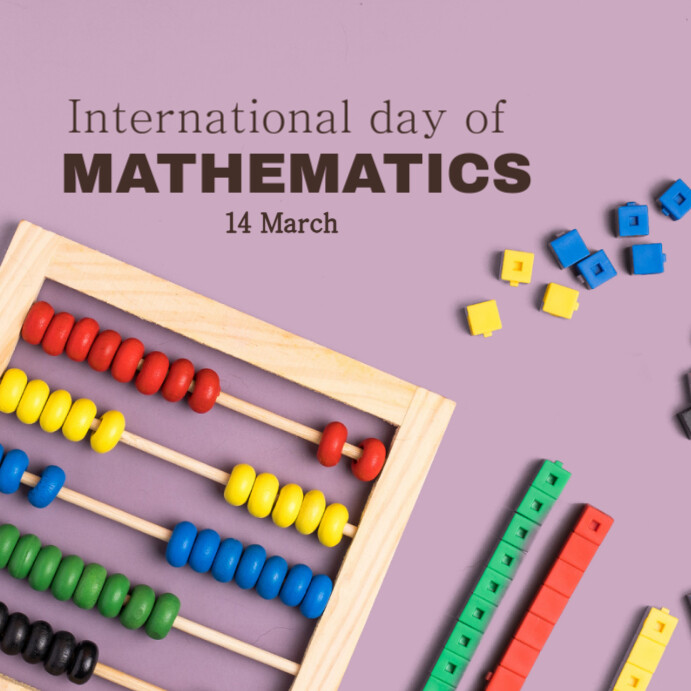 Red Illustrative International Day Of Mathematics Instagram Post Modelo ...