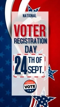 Red Illustrative National Voters Registration Instagram Story template