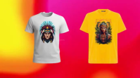 红色 Native American Art Pantalla Digital Template