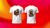Czerwony Native American T-Shirt Design Цифровой дисплей Template