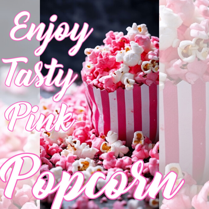 Red Illustrative Popcorn Free Instagram Post Template | PosterMyWall