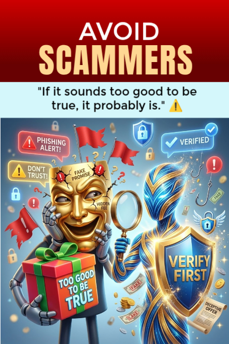 White Scam Alert Posters Template | PosterMyWall